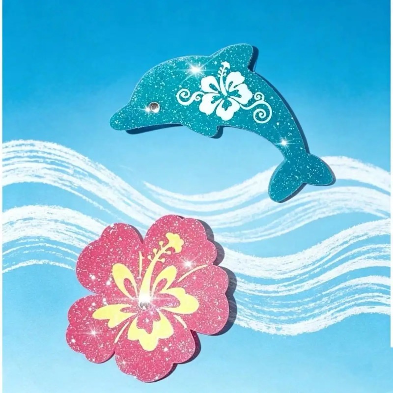 Embroidery Reddit - Y2K Hawaiian Dolphin Animal Hair Clips
