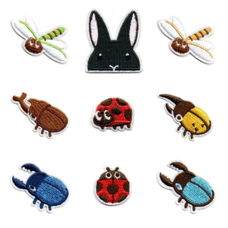Embroidery Lady Bug - 50pcs/Lot Anime Embroidery Patch Ladybug Rabbit