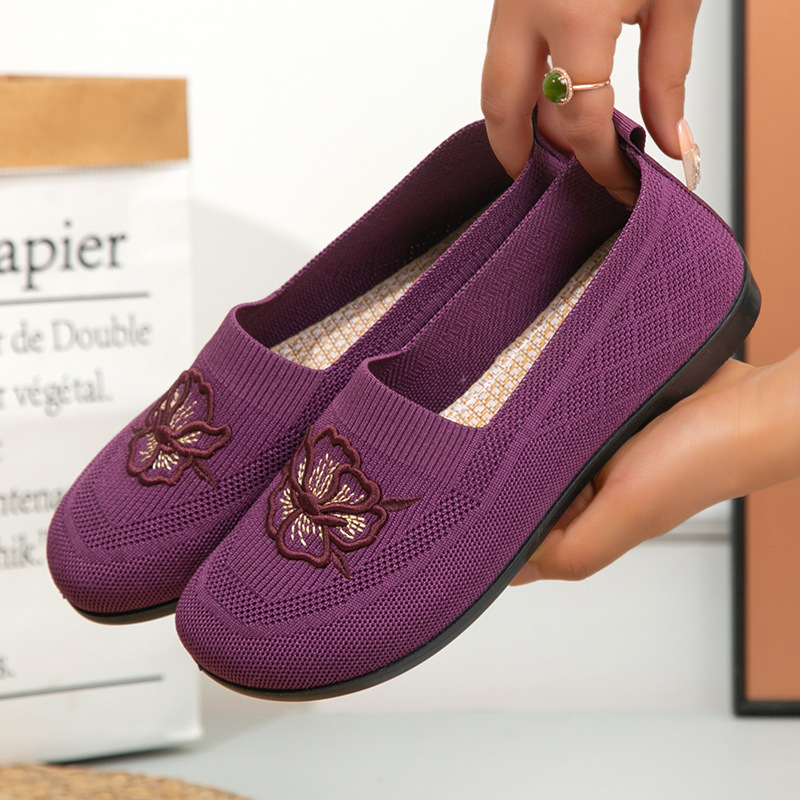 Women Knit Slip On Loafers Flo - Embroidery Garments recension och pris