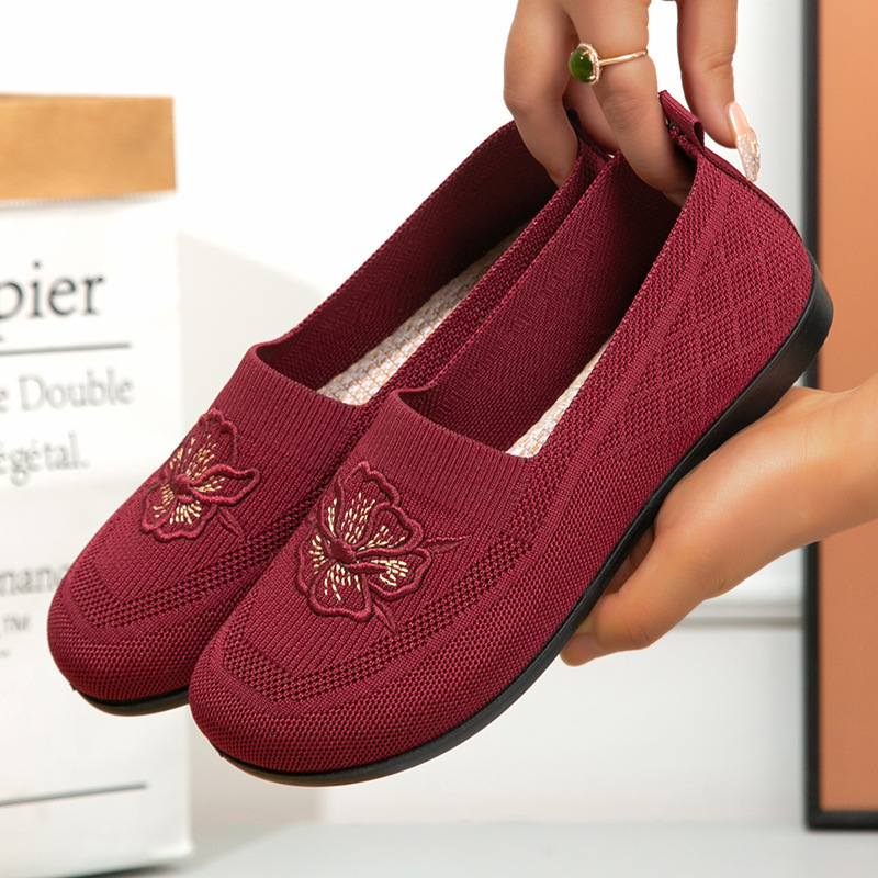 Women Knit Slip On Loafers Flo - Embroidery Garments recension och pris