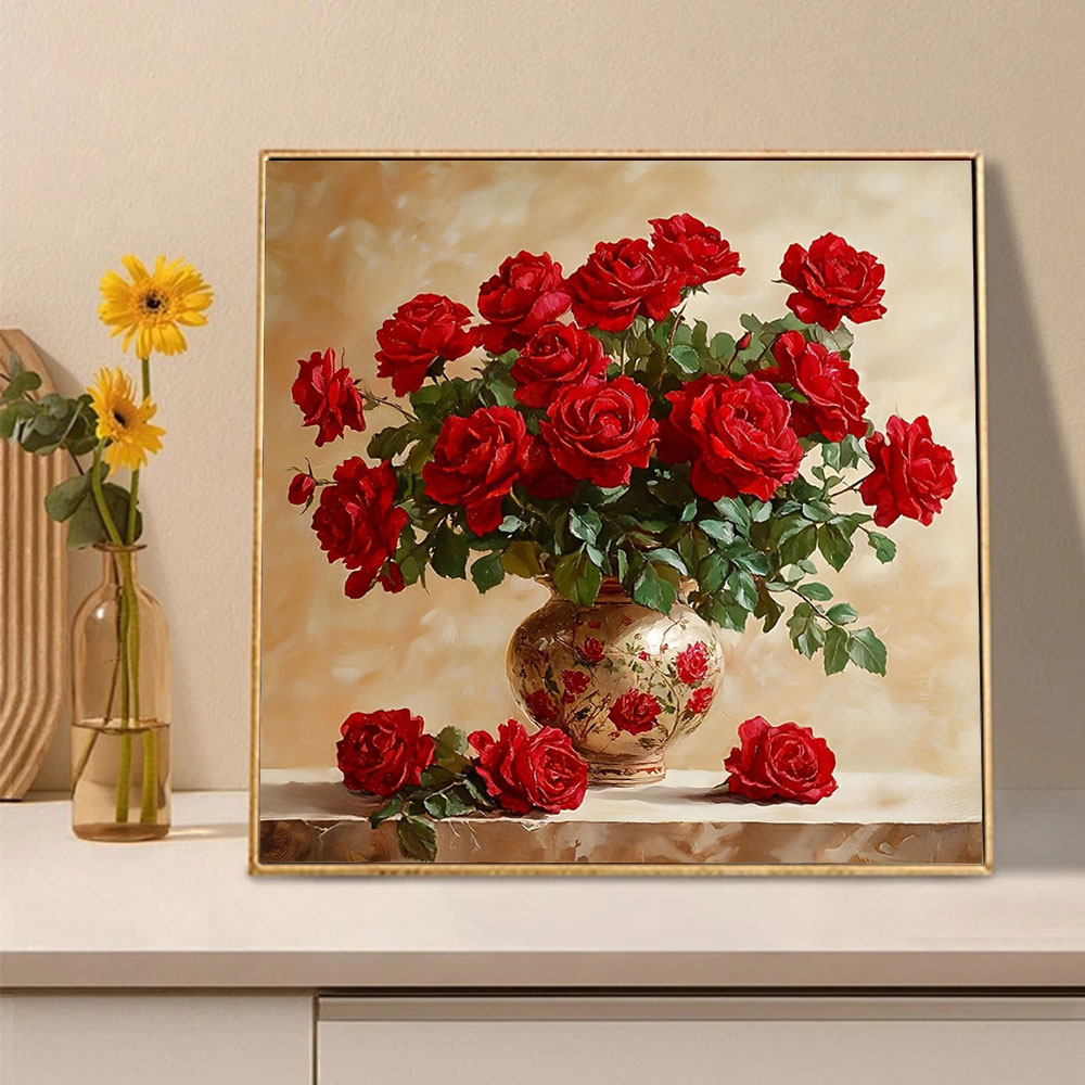 Rose Diamond Painting Full Squ - Embroidery Rose recension och pris