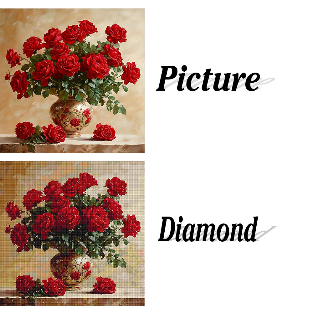 Rose Diamond Painting Full Squ - Embroidery Rose recension och pris