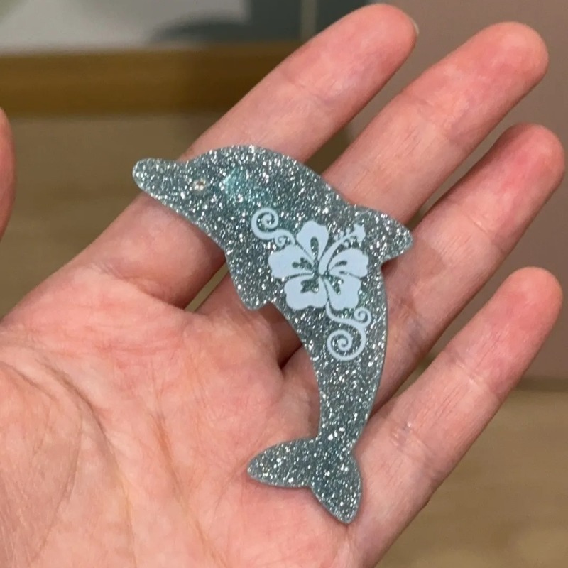 Y2K Hawaiian Dolphin Animal Ha - Embroidery Reddit recension och pris