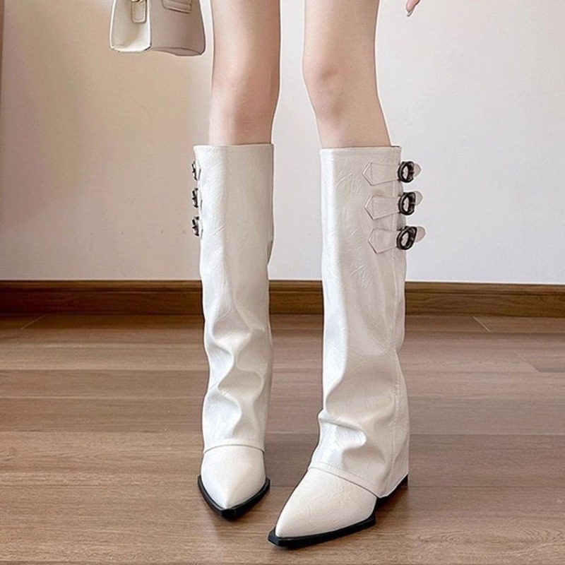 Women Pointed Toe Knee High Sl - Embroidery Garments recension och pris
