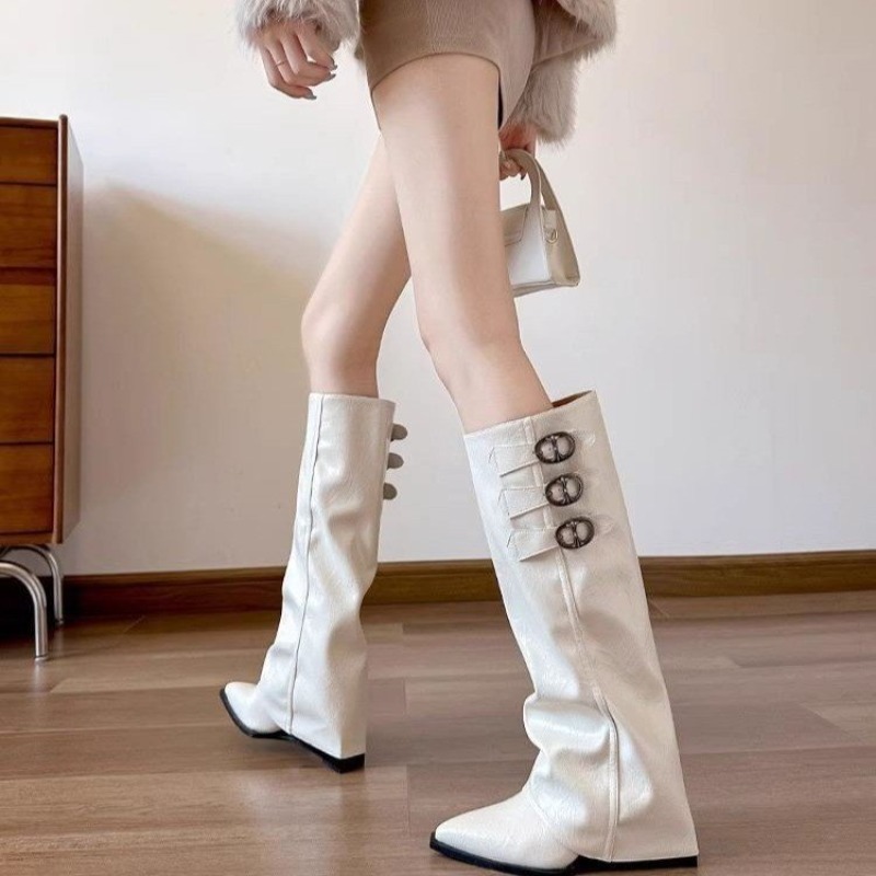 Women Pointed Toe Knee High Sl - Embroidery Garments recension och pris