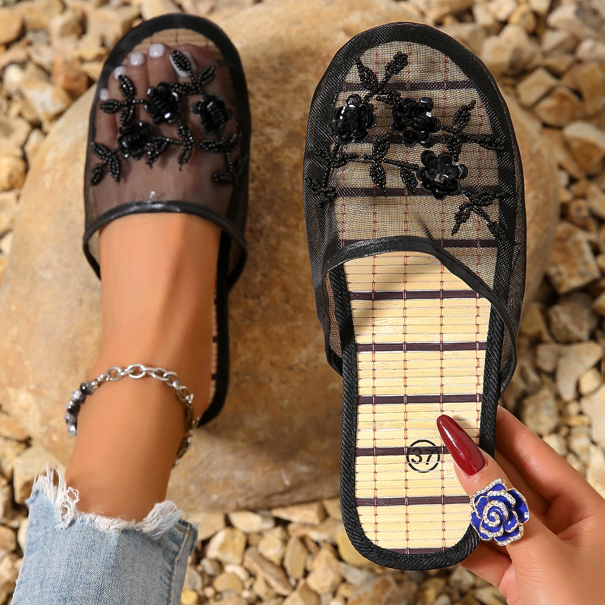 Ladies Mesh Closed Toe Slide S - Embroidery Garments recension och pris