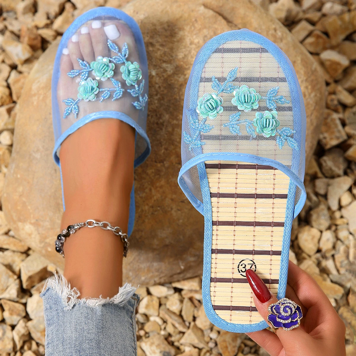 Ladies Mesh Closed Toe Slide S - Embroidery Garments recension och pris