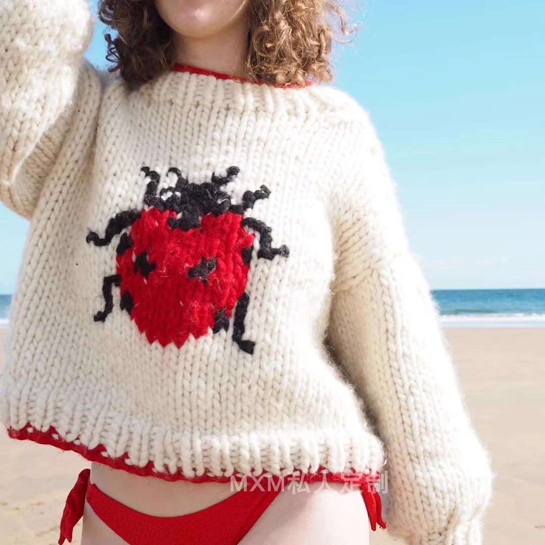 Star Ladybug Pattern Pure Wool - Embroidery Lady Bug recension och pris