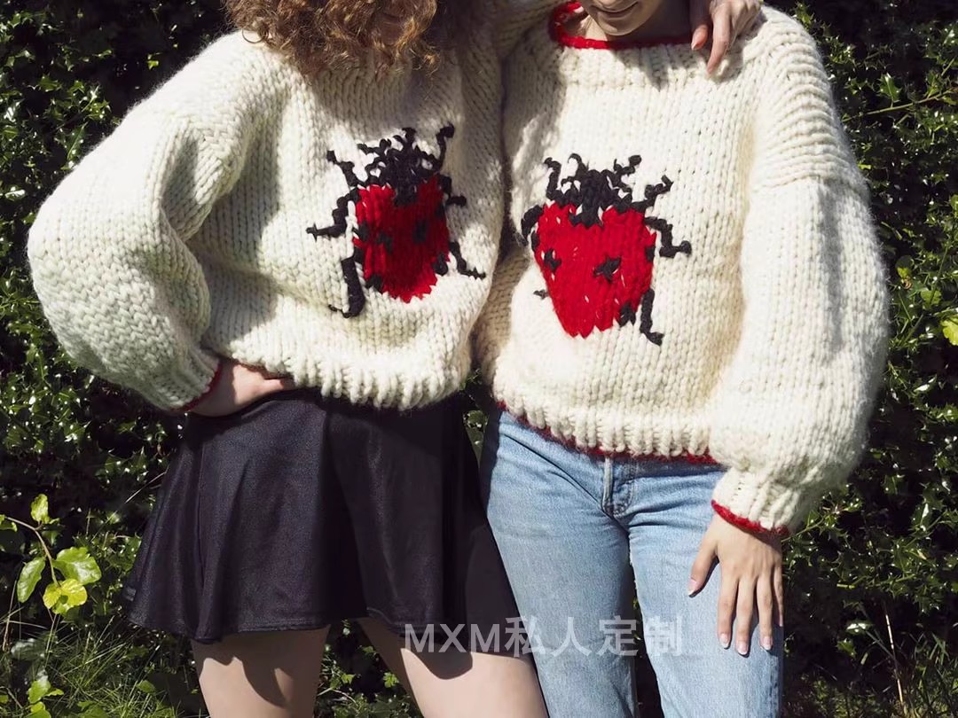 Star Ladybug Pattern Pure Wool - Embroidery Lady Bug recension och pris